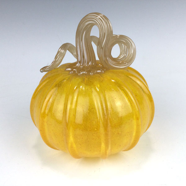 Lemon Drop Pumpkin with Beige Stem - Image 2
